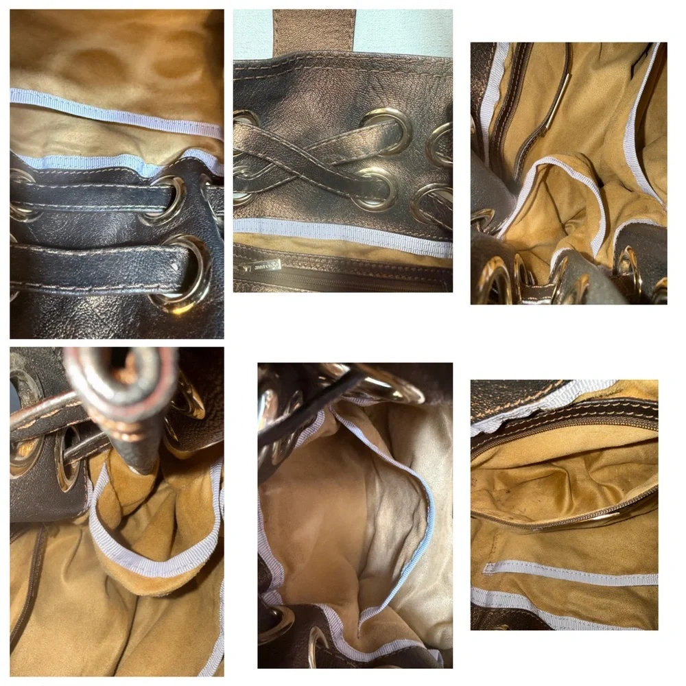 Jimmy Choo Metallic Leather Slouchy Shoulder Bag-see callouts